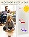 Dwersty Frosted Glass Window Privacy Film Decorative, Bathroom Window Privacy Film for Glass Windows Cover, Static Cling, Removable, Reusable, Anti-UV, Anti-Glare, Heat Blocking, 17.5 by 78.74 inch