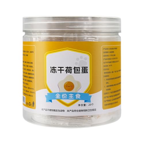 Golosinas para gatos liofilizadas - aperitivos dentales saludables con de huevo | Bocadillos naturales para gatos, también adecuado para perros y mascotas, apoya el cuidado y la necesidad