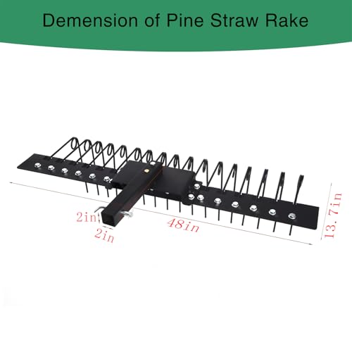 Rastrillo de pino duradero 48 pulgadas para jardín miniatura 3
