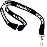 Specialist ID Security Lanyard with Breakaway Clasp and Metal Clip - Neck Strap Key and I'D Badge Holder for Security Officer, Guard, Men, Women, Staff, Bouncer & More (Black)