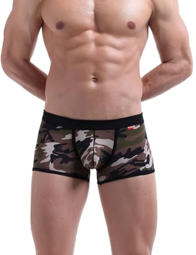 Men's Boxer underwear Underwear Sexy Camouflage Sports Breathable Sweat Absorbing Shorts Underwear