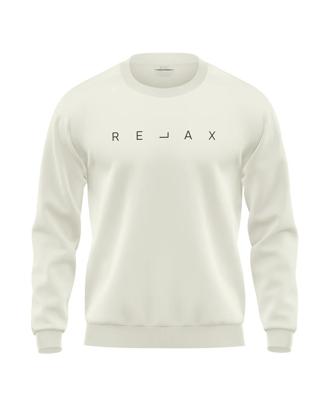 warriorworld Men's Relax Fit 100% Cotton Sweatshirt | Urban Crewneck Pullover | Soft Fabric | Ribbed Hem & Cuffs | Minimalist Streetwear Style-picture-27