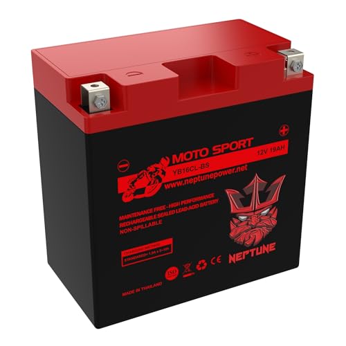 Neptune Power Products Brand YB16CL-B 12V 19AH Rechargeable Power Sports AGM Gel Sealed Battery Compatible with Yamaha All Wave Runner Models 1987-2009- Leak-Proof Replacement for Jet Skis