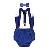 IZKIZF Baby Boys 1st 2nd Birthday Costume Cake Smash Photo Props Outfits Diaper Cover Suspenders...