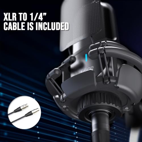 Image of FIFINE K726 Cardioid Condenser Microphone with XLR Output, Shock Mount, Pop Filter and Noise Reduction for Professional Studio Recording, Gaming, Streaming and Podcasts.