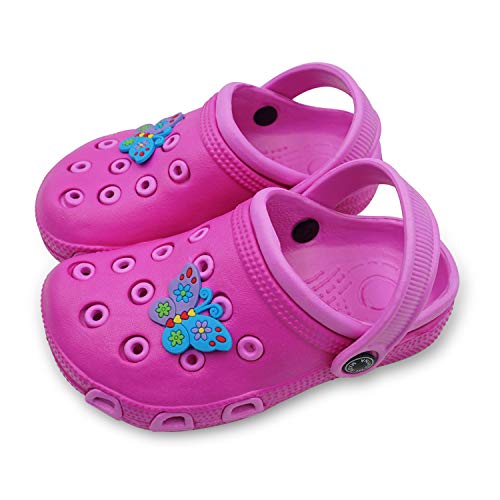 Namektch Toddler Little Kids Clogs Slippers Sandals, Non-Slip Girls Boys Clogs Slide Lightweight Garden Shoes Slip-On Beach Pool Shower Slippers (Rose Red, Numeric_5_Point_5) #TOP12