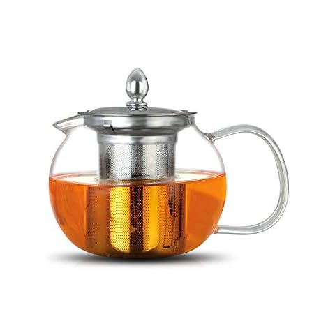 ANSIO 600ml Glass Teapot with Infuser Cover