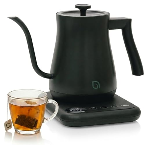 WILLOW ECO SERIES Gooseneck Electric Kettle with 5 Temperature Presets and Keep Warm Feature, 1L Pour Over Kettle for Coffee & Tea, 1200W Quick Heating with 100% Stainless Steel Interior Water Heater