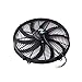 16 Inch Electric Radiator Cooling Fan Mounting Kit & 175-185 Degree Thermostat Relay Switch Kit Black