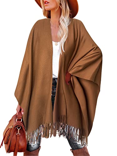 Image of Breezy Lane Women's Shawl Wraps Warm Poncho Ruana Wrap Cardigan