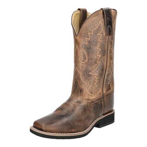 Smoky Mountain Boots | Pueblo Series | Women’s Western Boot | 10-Inch Height | Square Toe | Crepe Sole & Walking Heel | Man-Made Lining & Leather Upper | Steel Shank | Crazy Horse | 8.5