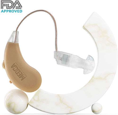 Digital Hearing Amplifier Set - (2 Pairs) 4 Rechargeable Noise Cancelling Hearing Amplifiers With One Touch Volume Control, No Programming Required, Near-Invisible Behind The Ear, Usb Dock By Medca #TOP5