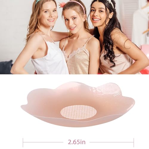 MUQU Women's Reusable Silicone Nipple Covers - 2 Pairs Seamless Pasties