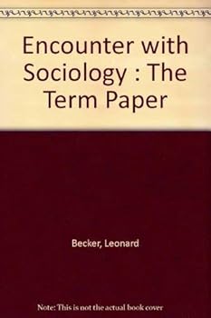 Paperback Encounter with Sociology : The Term Paper Book
