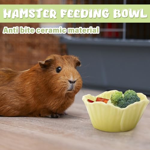 Luckyopt CW-1948 Small Ceramic Pet Hamster Bowl, Easy To Clean Anti Flipping Hamster Food And Water Bowl Feeding Bowl, Small Animal Bowls thumb #6
