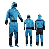 ▶COMFORT TRASPIRANTE: Kayak in acque fredde. Nonostante le sue capacità impermeabili, la muta è traspirante, prevenendo il surriscaldamento e garantendo comfort durante l'uso prolungato. Fibbia retrattile, vita regolabile, design autodrenante, una muta stagna impermeabile e traspirante versatile, robusta e confortevole.