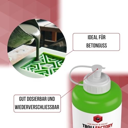 TFC Silikon Kautschuk Typ 2, 1:1 NV, mittelhart - Hochflexibles, detailgetreues Abformsilikon, hellgrün/weiß, hitzebeständig bis 150°C