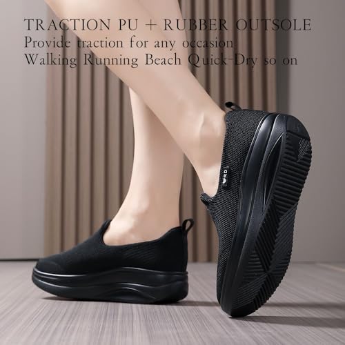 Walking Shoes for Women Slip On Nurse Slip Resistant Work Sock Sneakers Food Service Platform Comfortable Weight Light4