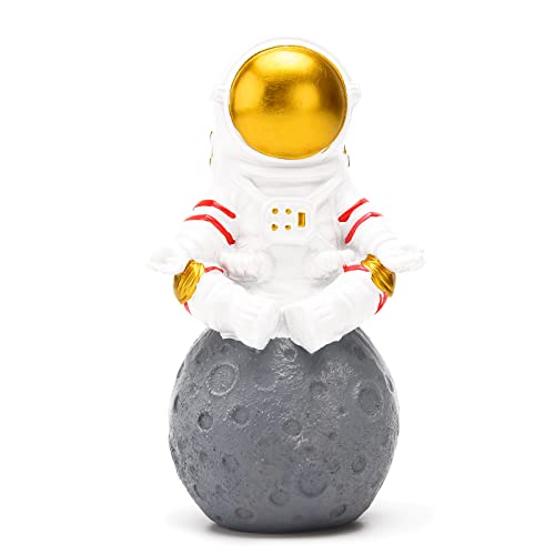 Brabud Resin Astronaut Statue Sitting On Planet Cartoon Art Decoration For Home Tv Cabinet Bookshelf Desktop Bedroom Shop Collectible For Space Lovers Tqgjbs309 #TOP24
