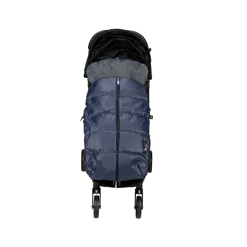 Interbaby Sacco Termico Passeggino Universale- Liso Polipiel blu navy