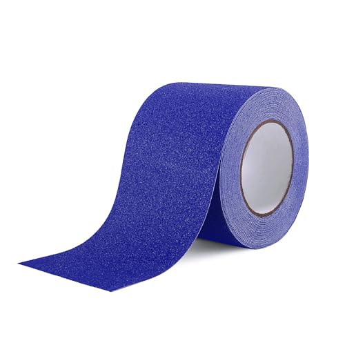 Image of Reniteco Anti Slip Tape - 4 inch x 33Ft, Bule Heavy Duty Grip Tape - High Adhesion & Waterproof, No Residue Removal for Outdoor Stairs, Tile, Shower, Bathtub - Extra Grip Safety Tape