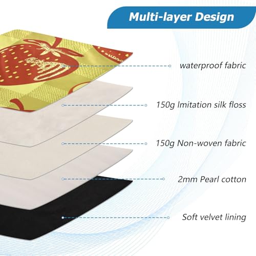 Funda acolchada para laptop con diseño Retro de fresas (15-16 pulg.) miniatura 5