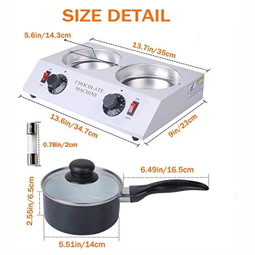 Candy Melting Pot, Dual Electric Chocolate Melter Fondue miniatura 2