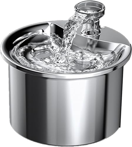 Fuente de agua automática para gatos de acero inoxidable