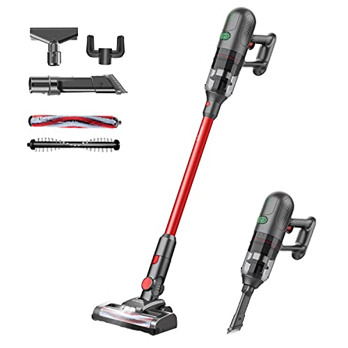 Ultenic U10 Aspiradora Escoba sin Cable, 4 en 1 Potente 23000PA, Largo tiempo de Trabajo, Batería Extraíble, Detección de Polvo, Auto-aumenta la Succión,...