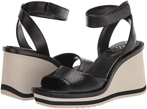 Vince Camuto Women's Footwear Women's Baminda Wedge Sandal, Black, 8.5 | Image 6