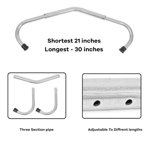Image of Cow Anti Kick Bar - Adjustable Stainless Steel Milking Leg Holder & Kick Stopper for Cows and Buffalo, Dairy Farm Safety Restrainer Bar | Adjustable