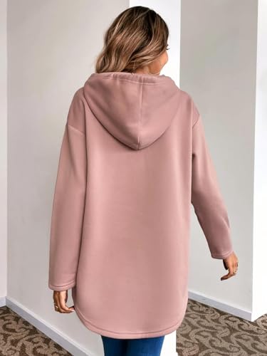 Image of KOTTY Women's Solid Smoky Pink Fleece Sweatshirt