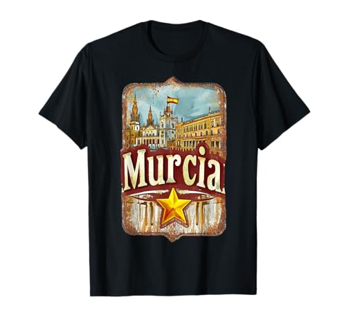 Murcia Vintage City Sign España Souvenir Viaje Vacaciones Camiseta