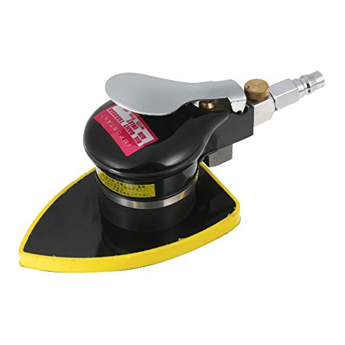 Random Orbit Sander 90x130mm, Triangular Mouse Detail Sander with 12000 RPM Air Sander Polisher for auto Body Wood Sanding, Grinding, polishing