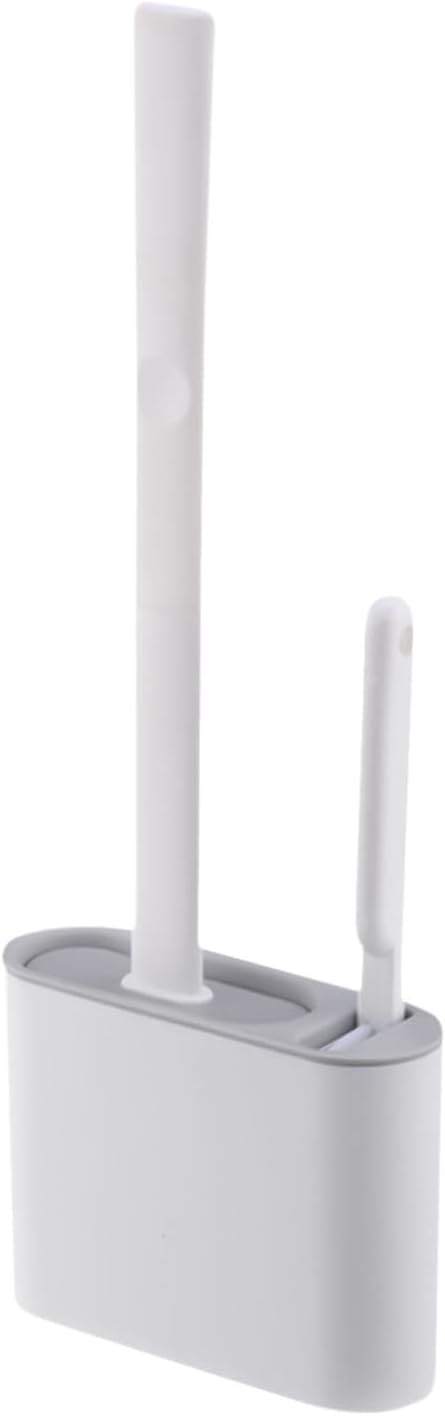 Toilet Brush and Holder Set, Silicone Toilet Brush and Holder | Energy Saving Cleaning Brush | Toilet Brushes and Holder with Long Handle, Toilet Brush for Toilet, Sink