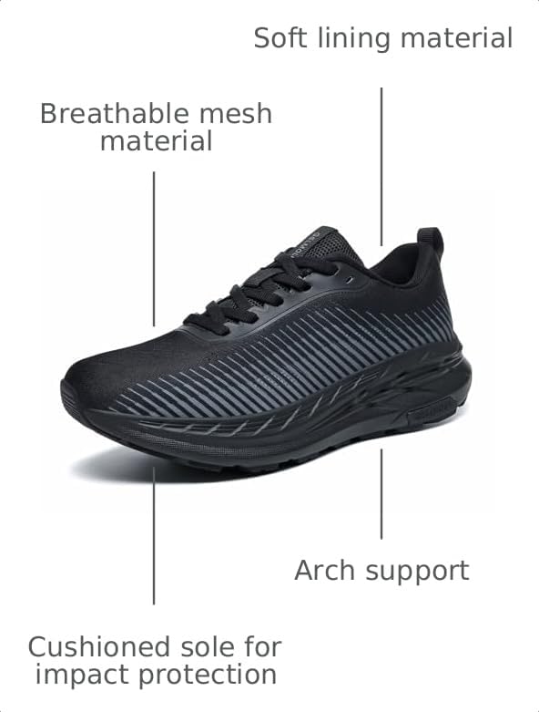 Image of GSLMOLN Women's Non-Slip Fashion Walking Shoes Breathable Mesh Tennis Gym Sneakers