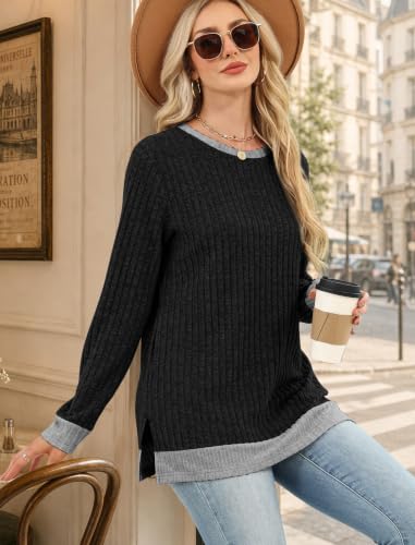 Image of Sampeel Long Sleeve Shirts for Women Tunic Sweaters Fall Fashion Outfits | Sweaters for Women, Early Fall Fashion Must Haves 2026, Long Tunic Tops, Vacation Outfits, Autumn, Plus Size Blouses