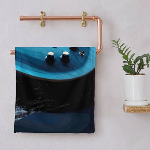 Serviette de bain super douce bleu haute absorption pour la douche et sport - 6