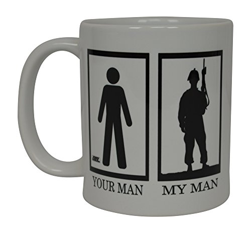 Rogue River Tactical Military Wife Coffee Mug American Novelty Cup Gift For Veteran USA Flag