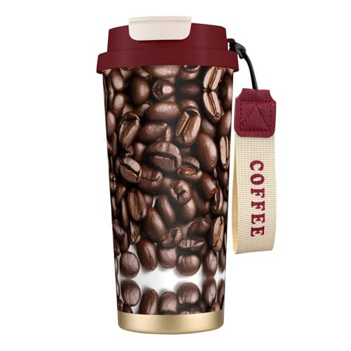 TOKLIHDTJ Funny Roasted Coffee Beans 17 Oz Stainless Steel Vacuum