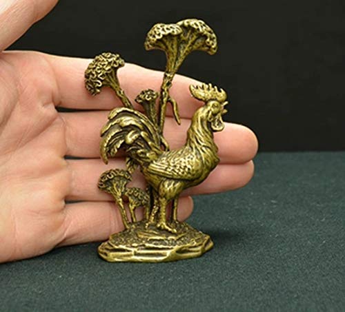 Poulet en laiton pur Feng Shui : une idée cadeau symbolique et originale en cuivre poli