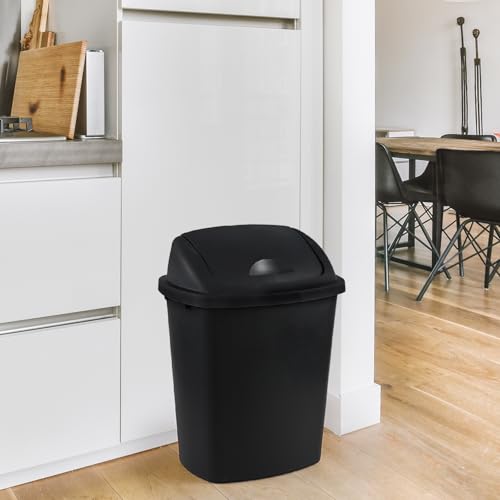 Caneca de basura rectangular negra 6.6 gal 4 unidades miniatura 4