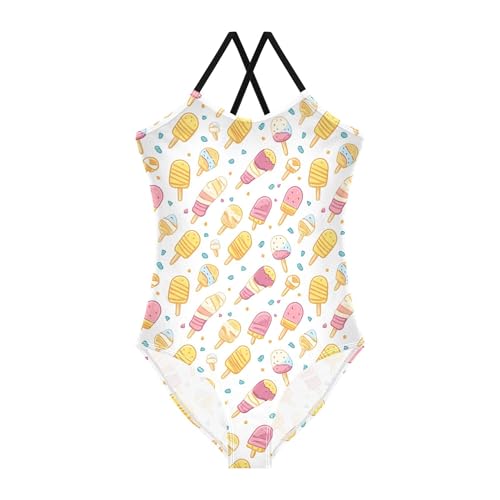 Yuiboo Girls 1-Piecing Swimsuits Toddler Bathing Suit Girl Toddler Girl Swim Suit Beach Girls' Swimwear Ice Cream