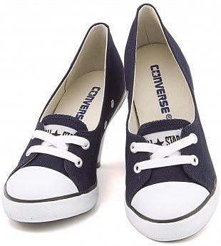 Amazon コンバース Converse レディース スニーカー パンプス カジュアル デイリー オールスター パンピーヒール Ox All Star Pumpyheel Ox ネイビー 25 0cm Converse コンバース スニーカー