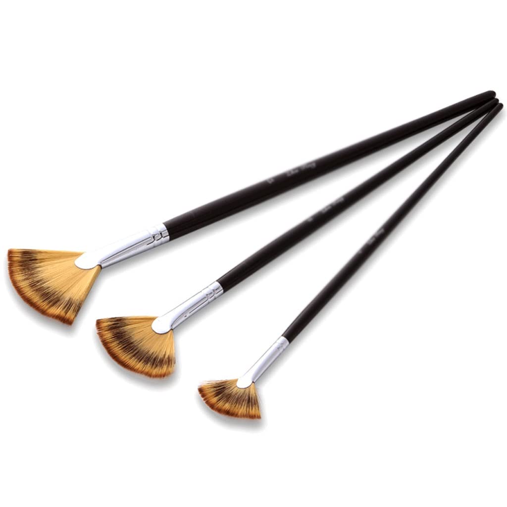 Brosses de gouache en forme de ventilateur pour éliminer les démarcations de peinture nettes
