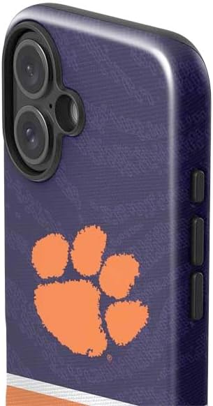 Skinit Impact Phone Case Compatible with iPhone 16 - Officially Licensed Clemson University Paw Logo Design