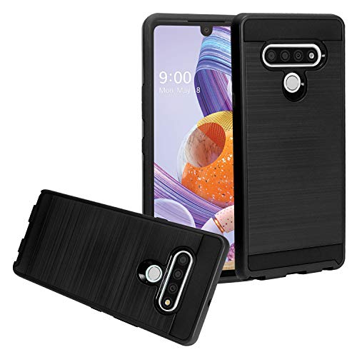 CELZEN - for LG Stylo 6 LM-Q730 (2020) - Brushed Style Hybrid Phone Case - CS3 Black
