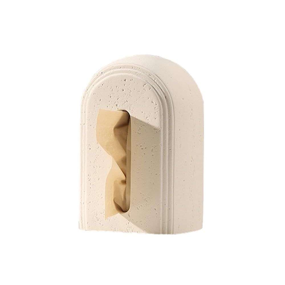 Kw3ns8bp5r White Tissue Case Tissue Box Holder Desktop Vertical - Household Office Cover Case Paper Napkin Desk Organizer Tissue Dispenser(White)