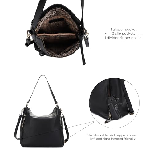 Image of JESSIE & JAMES | Dakota Top Handle Concealed Carry Hobo Purse with Adustable Shoulder Strap