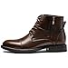 Holy dove Mens Oxford Leather Dress Boots Cap Toe Side Zip Fashion Mid Top Chukka Ankle Boots for Men Size 7